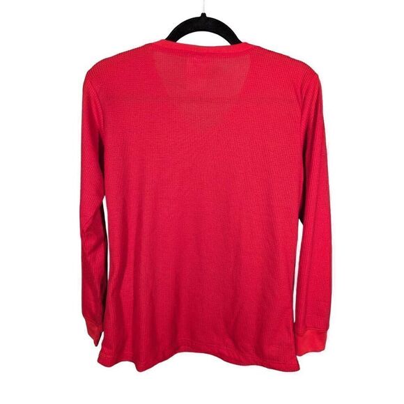 Isotoner Ladies V Neck Henley style causal  top Women's Size Large - Picture 2 of 5